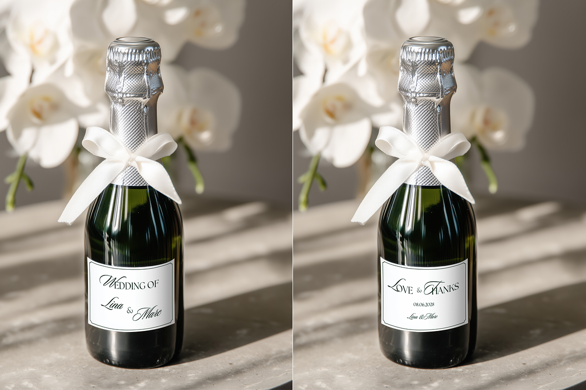 Mini Sparkling Wine Label Mockup, a Product Mockup by Serenefeeling (Photo 2 of 6)