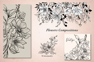 VINTAGE GARDEN FLOWERS