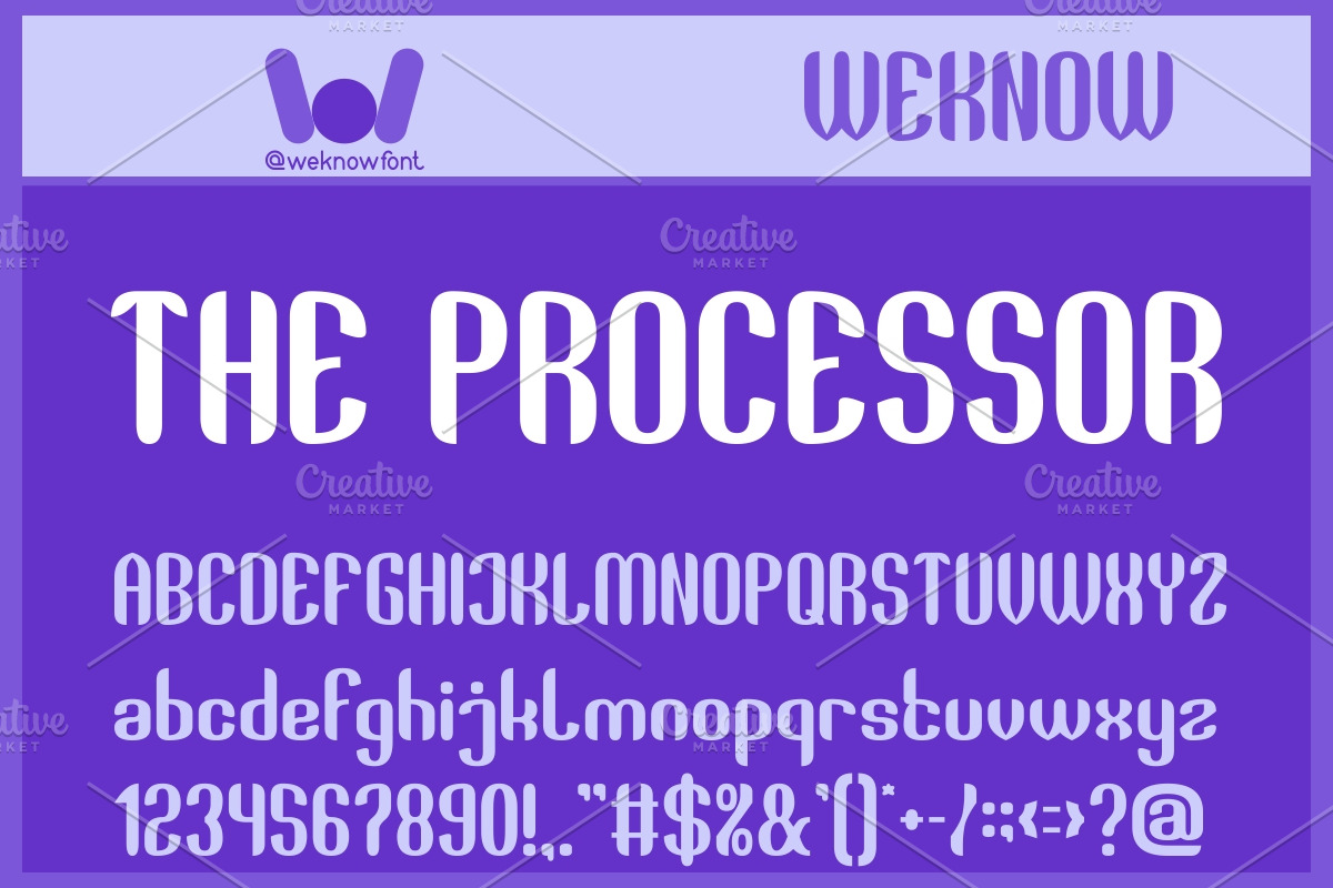 The Processor font, a Font by weknow (Photo 1 of 8)