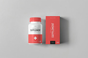 Supplement Jar & Box Mock-up, a Product Mockup by zippypixelstudio (Thumbnail 2 of 12)