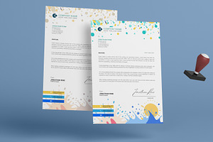 Modern Letterhead Template -CANVA, a Resume Template by iloveTemplate