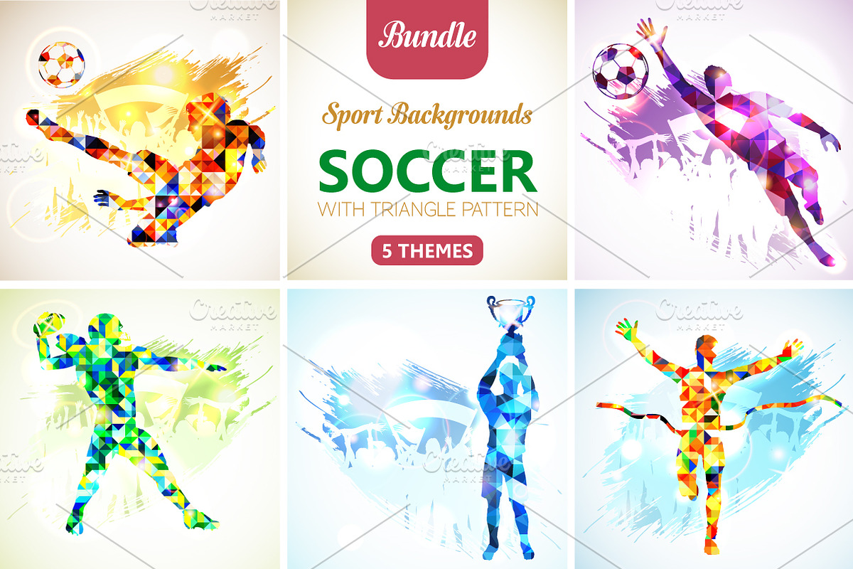 Sport Silhouettes Triangle Pattern, an Object Graphic by TAlex (Photo 1 of 5)
