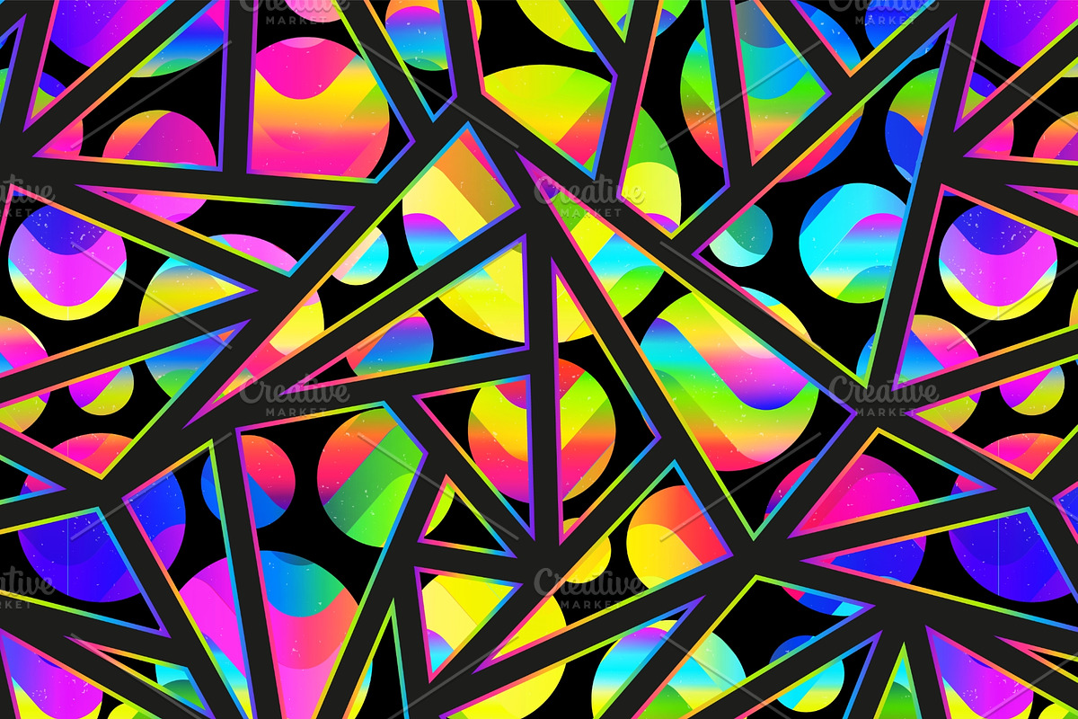 Hologram vector pattern pack, a Pattern Graphic by Gudiny (Photo 10 of 13)