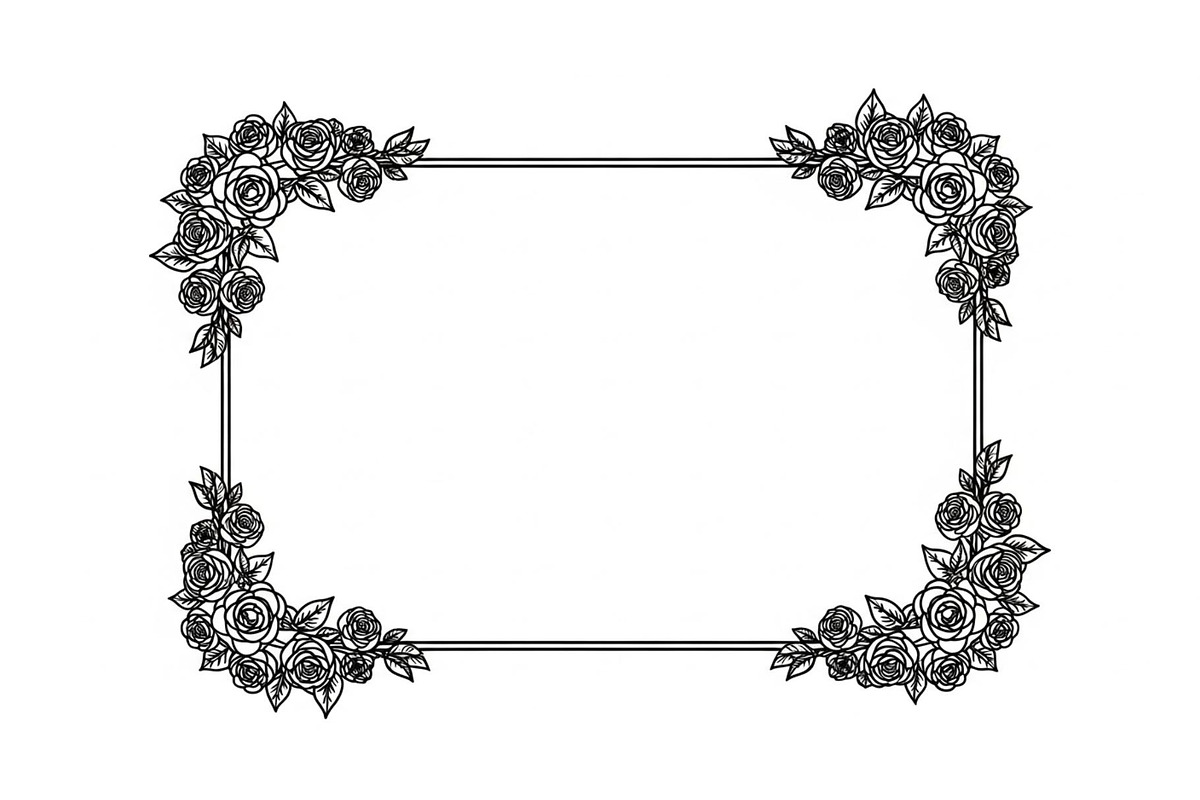 Floral Decorative Frame Vector Bundl, an Illustration by musafir_fashion (Photo 31 of 51)