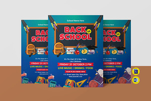 Back to School Party Flyer