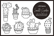 Small Garden & Coffee Shop, a Decorative Illustration by MooBeer (Thumbnail 3 of 6)