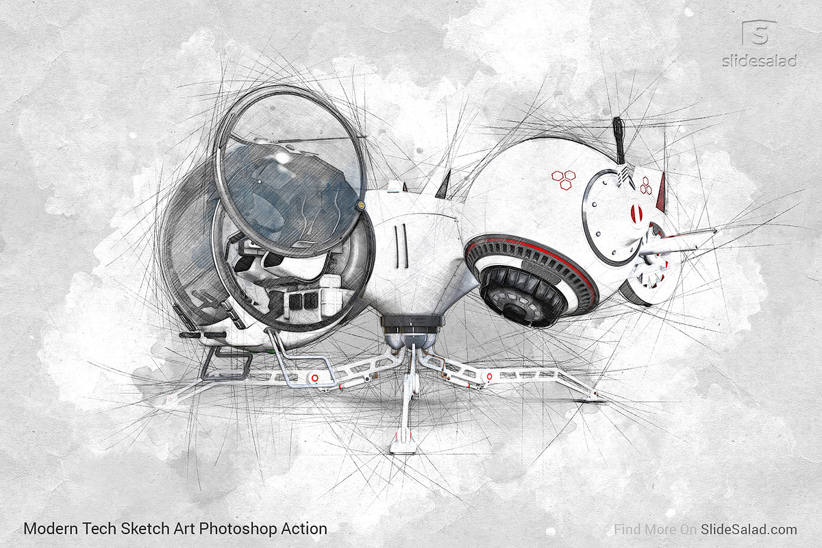 Tech Sketch Art Photoshop Action, an Action Add-On by SlideSalad (Photo 16 of 49)