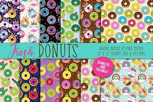 Seamless Donut Backgrounds