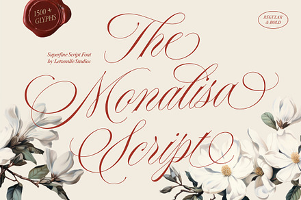 Monalisa Script Font, a Script Font by Letteralle Studios