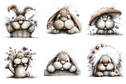 Peeking Easter Bunny Clipart, an Illustration by Dream Creation (Thumbnail 3 of 7)