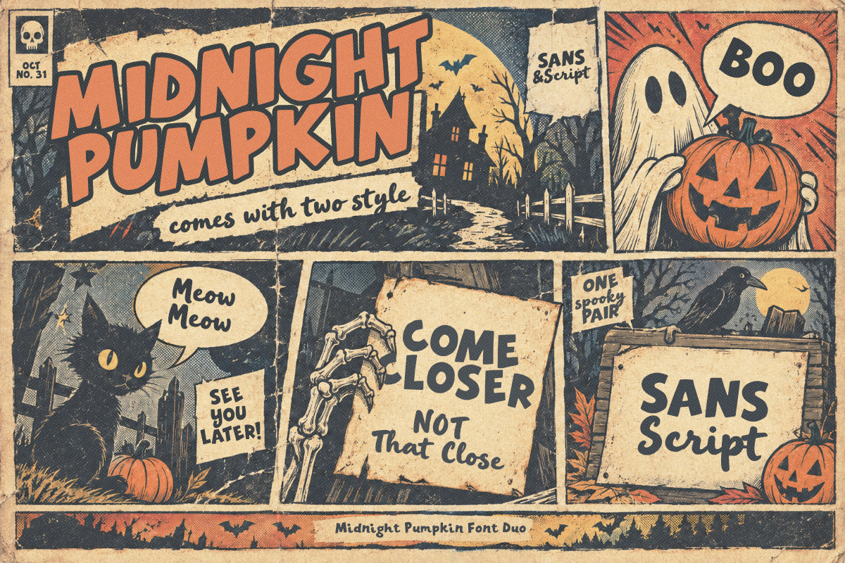 Midnight Pumpkin - Font Duo, a Sans Serif Font by Rillatype (Photo 6 of 10)