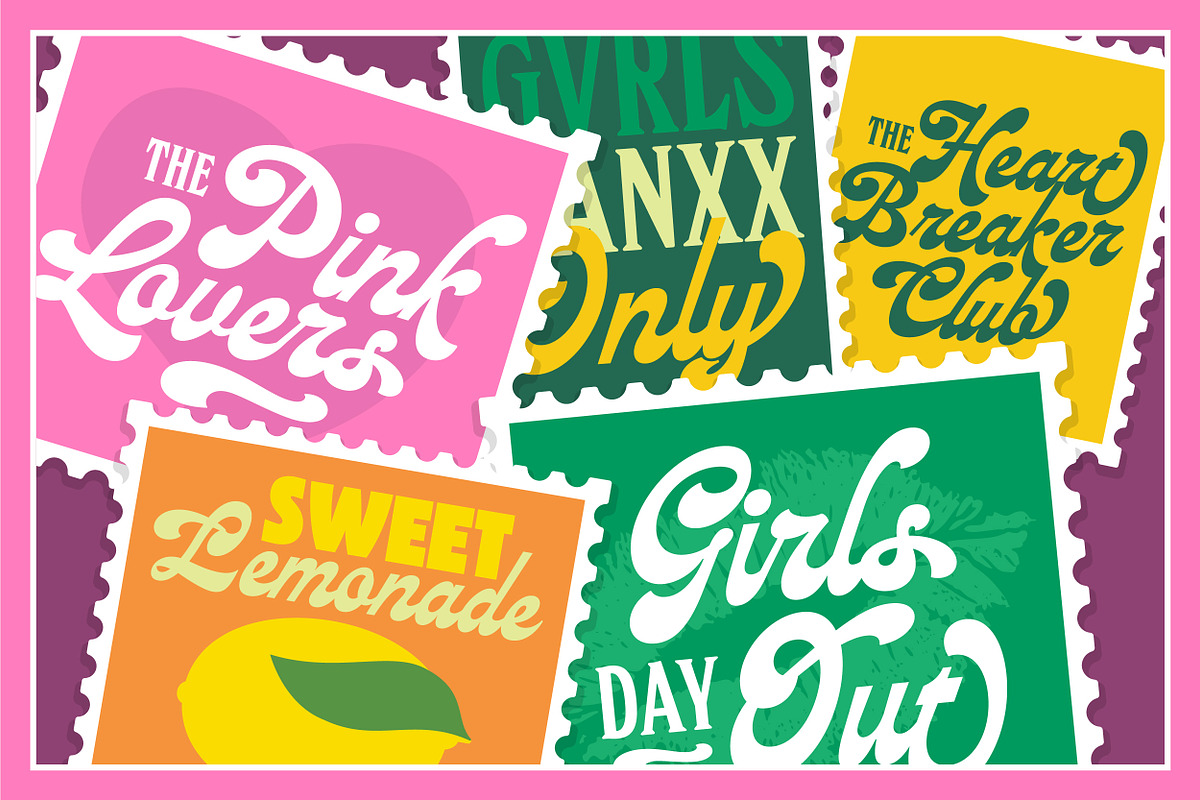 Fleurencia - 70's Adorable Script, a Script Font by Roams Type (Photo 4 of 12)