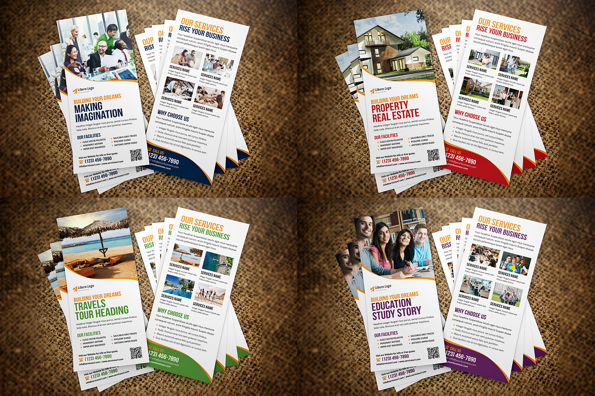 Mega BUNDLE 32+ Postcard Rack cards, a Card Template by Miyaji75 (Photo 13 of 32)