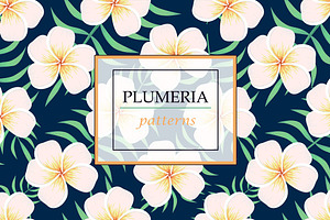 Plumeria flower patterns