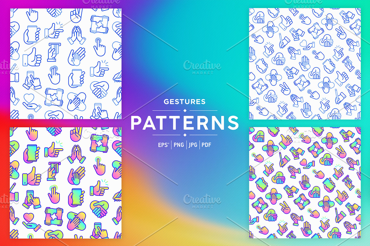Gestures Patterns Collection, a Pattern Graphic by Alex Blogoodf (Photo 5 of 8)