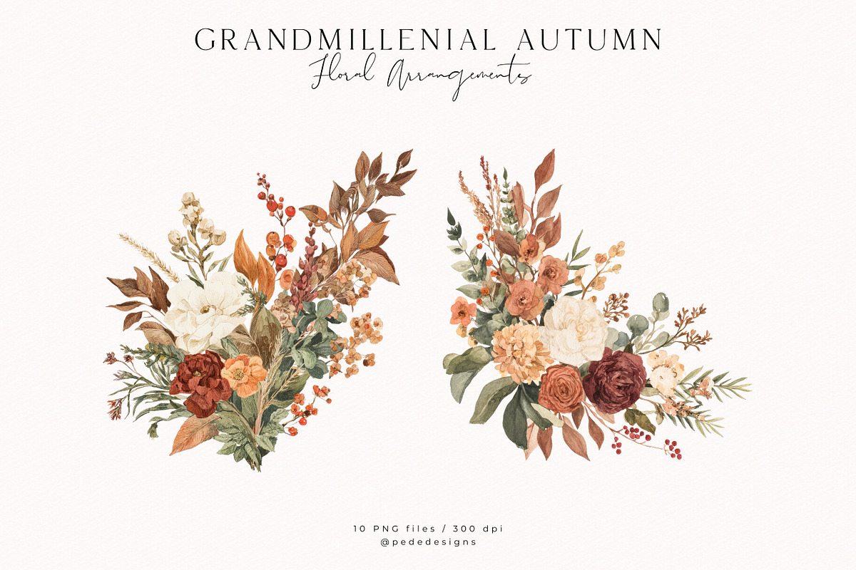 Grandmillenial Autumn Collection, a Seasonal Illustration by PeDe Designs (Photo 13 of 33)