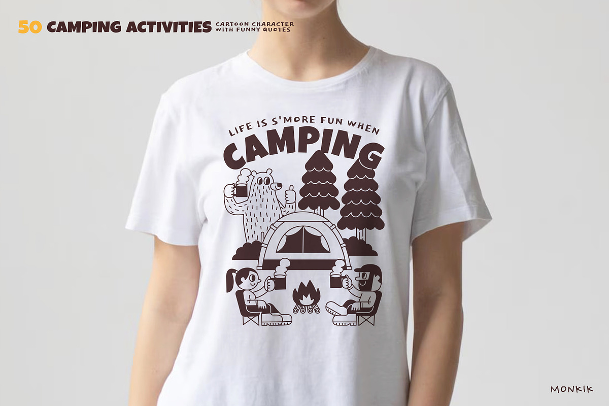 50 Camping Activities, an Illustration by monkik (Photo 20 of 21)