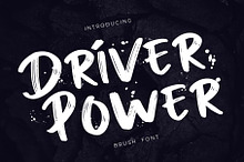 Driver Power Brush Grunge Font