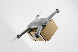 Delivery Drone Quadrocopter 3d Model