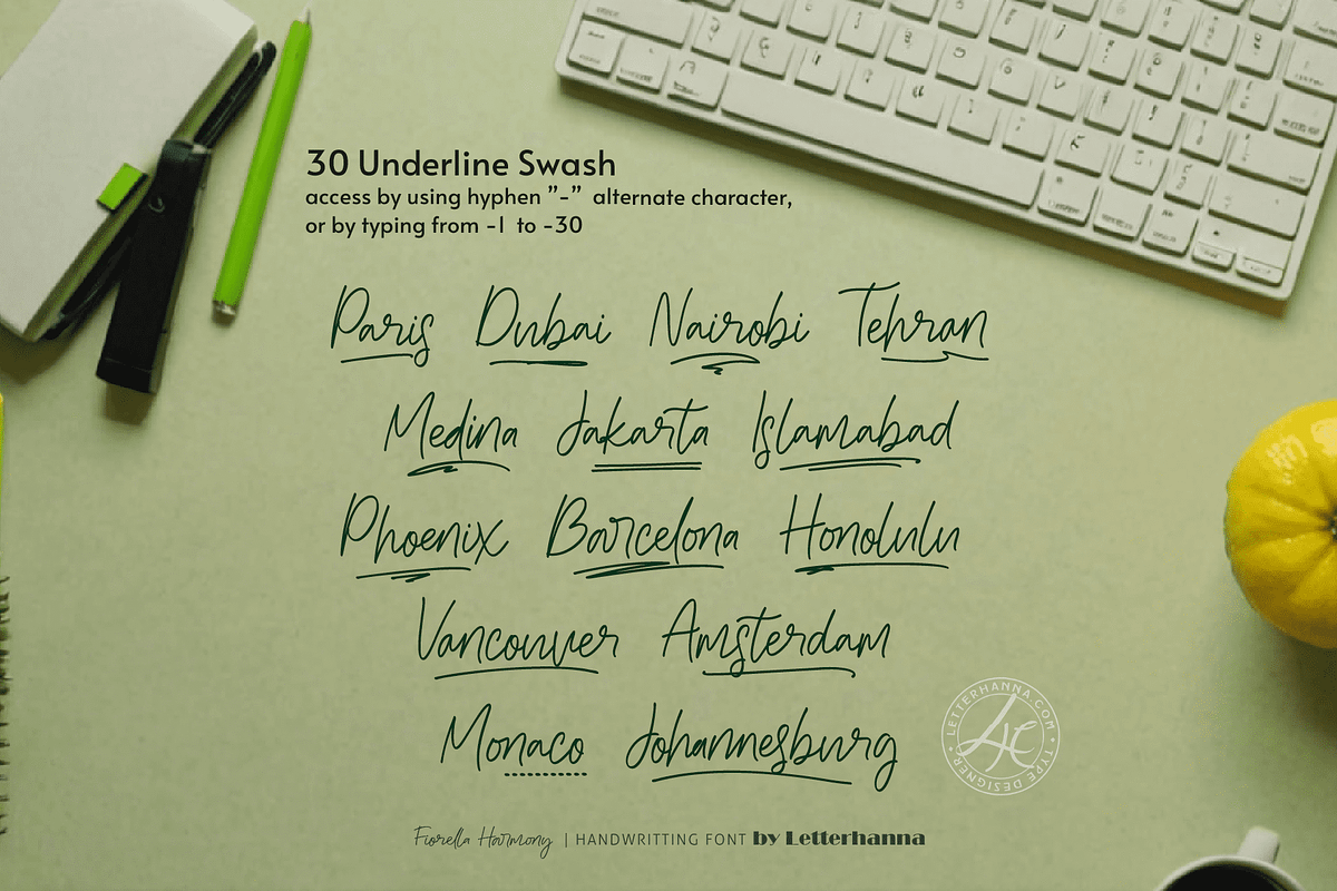 Fiorella Harmony Font, a Handwritten Font by Letterhanna Studio (Photo 8 of 9)
