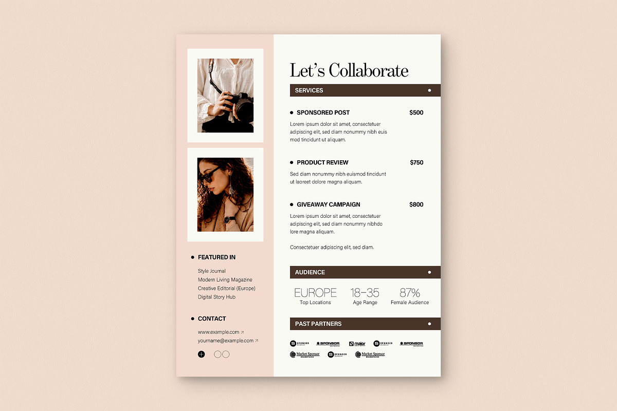 Media Kit Template, a Social Media Template by BrandPacks (Photo 3 of 5)