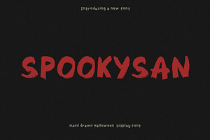 SPOOKYSAN | bold display font