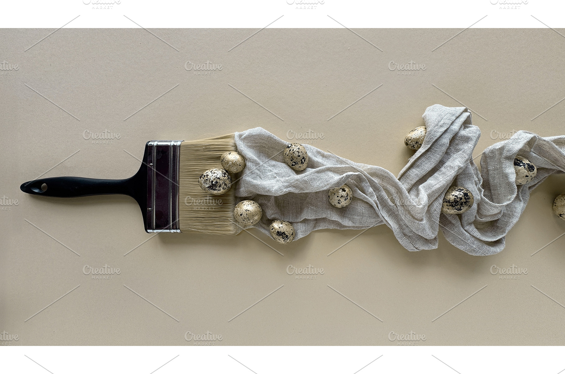 Creative composition with paintbrush, a Photo by tilialucida