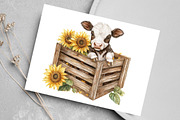 Autumn Highland Cow Clipart Bundle, a Seasonal Illustration by Canvas Craft (Thumbnail 6 of 8)