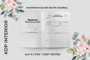 Mushroom Blank Recipe Journal