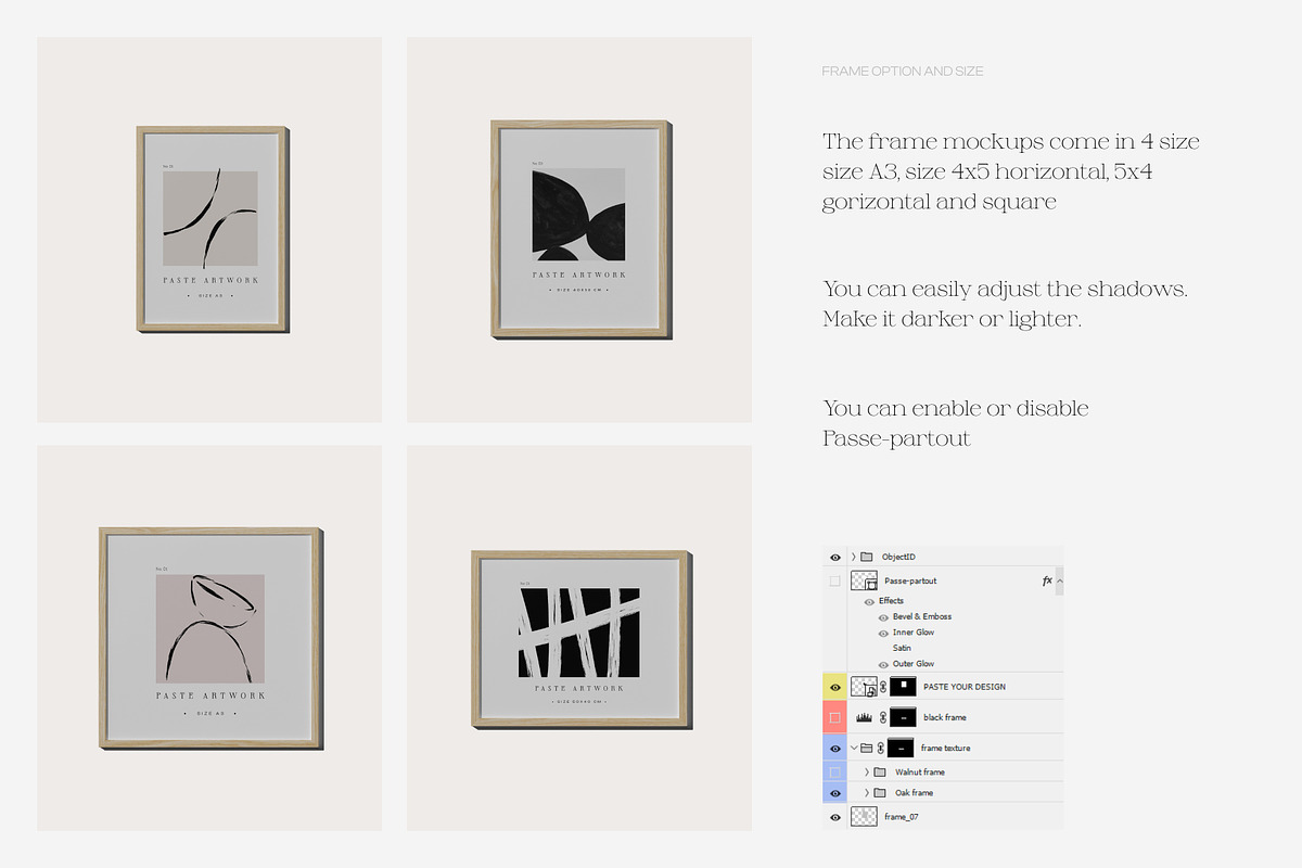 Frame mockup creator - part 1, a Print Template by Creatoom (Photo 5 of 17)
