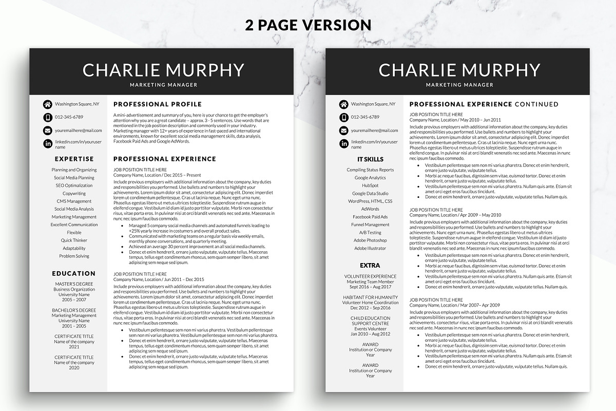 Modern CV Resume Template for Word, a Resume Template by BestResumes.Co (Photo 2 of 7)