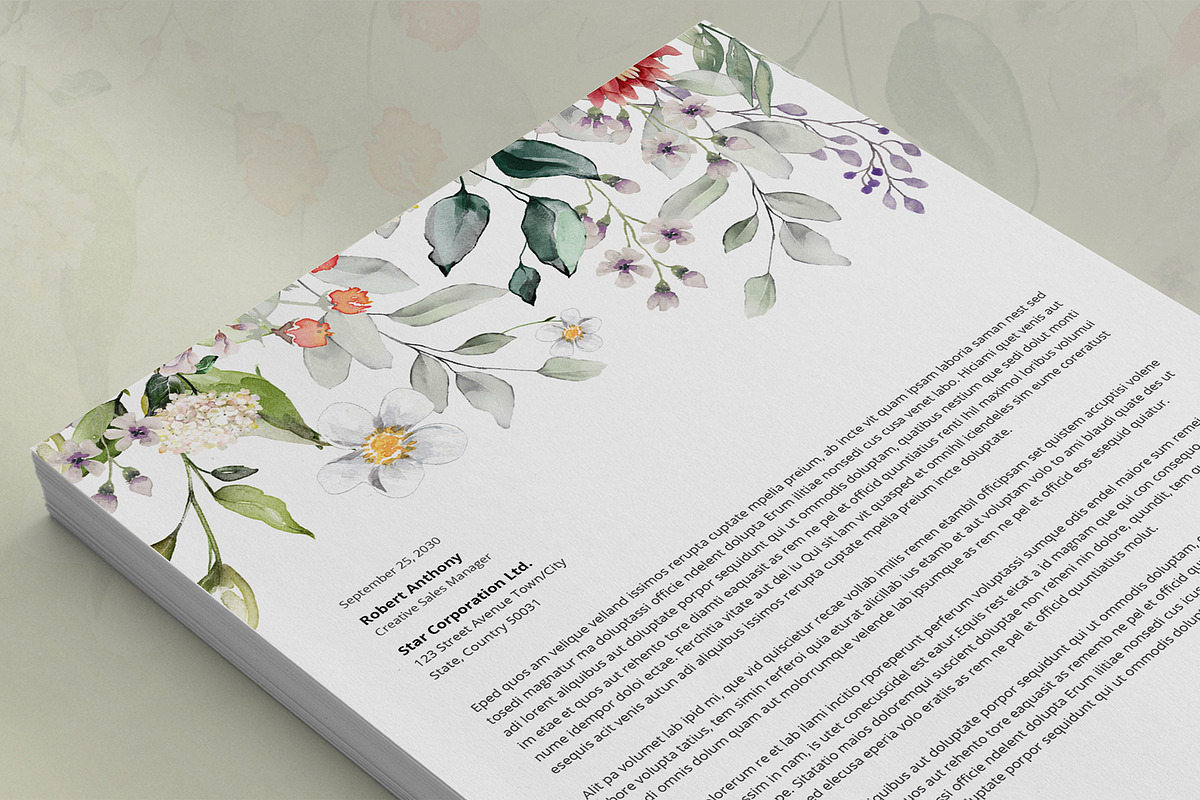 Letterhead Template, a Stationery Template by DesignDevisers (Photo 6 of 10)