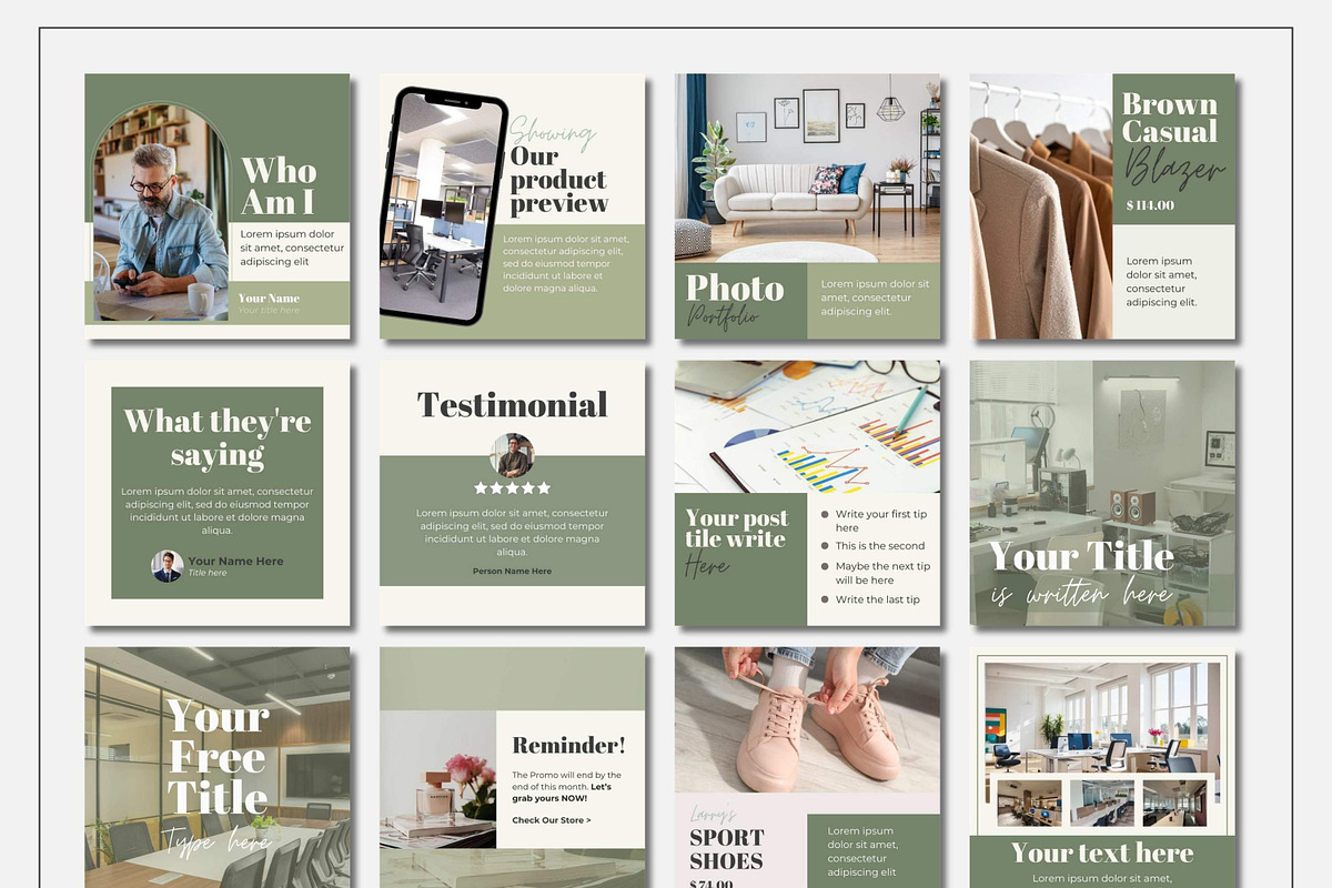 Soft Botanical Instagram Template, a Social Media Template by Everyday Perfection (Photo 5 of 8)
