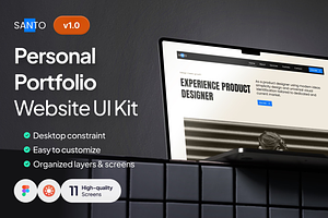 Santo Portfolio Website UI Kit, an UI Kit Template by AtelierDuVow