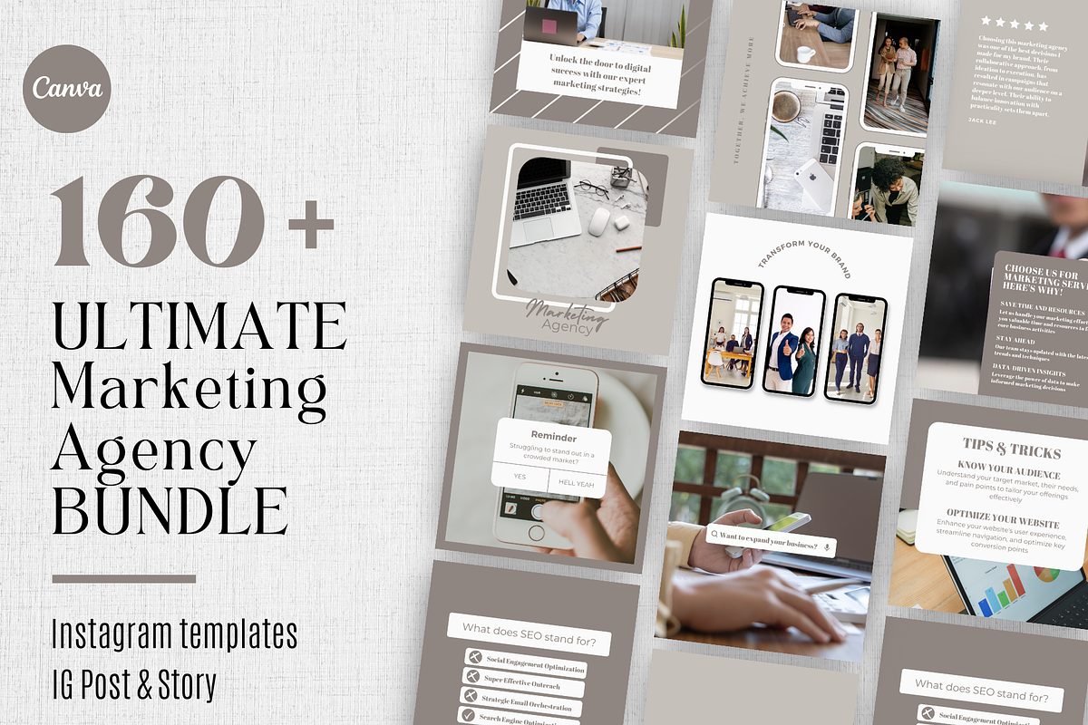 Digital Marketing Agency Instagram, a Social Media Template by EliteMatidi (Photo 1 of 8)