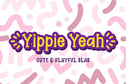 Yippie Yeah - Stylish & Playful Slab, a Slab Serif Font by Almarkhatype (Thumbnail 1 of 5)