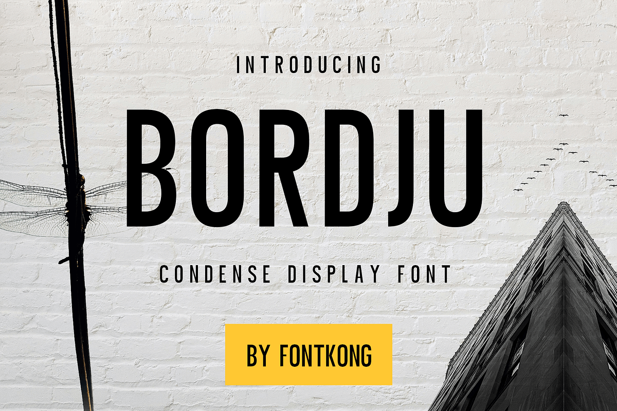 Bordju – Condensed Display Font, a Sans Serif Font by overlaytemplates (Photo 1 of 5)