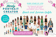 Portrait Creator Family Summer Beach, a Person Illustration by Lauren Lesley Studio (Thumbnail 12 of 15)