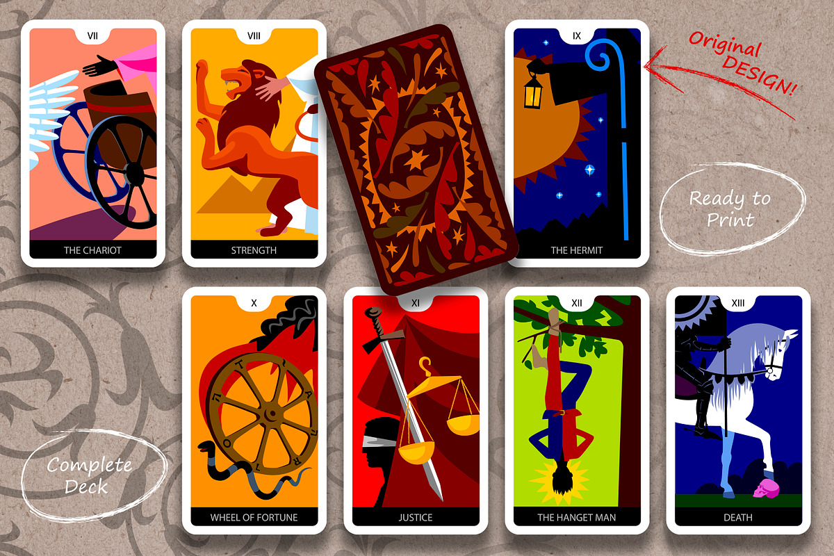Vector Tarot Cards – Major Arcana, an Object Illustration by Retro Graphic Box (Photo 2 of 5)
