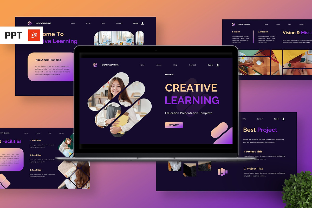 Creative Learning - Education PPT, a Presentation Template by Deepslide Studio (Photo 1 of 6)