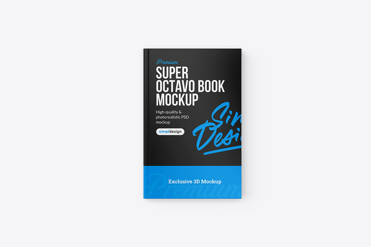 Super Octavo Hardcover Book Mockup, a Cups & Container Mockup by SimplDesign (Photo 3 of 13)