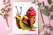 Funny Summer Snail Clipart Bundle, an Illustration by Canvas Craft (Thumbnail 6 of 7)