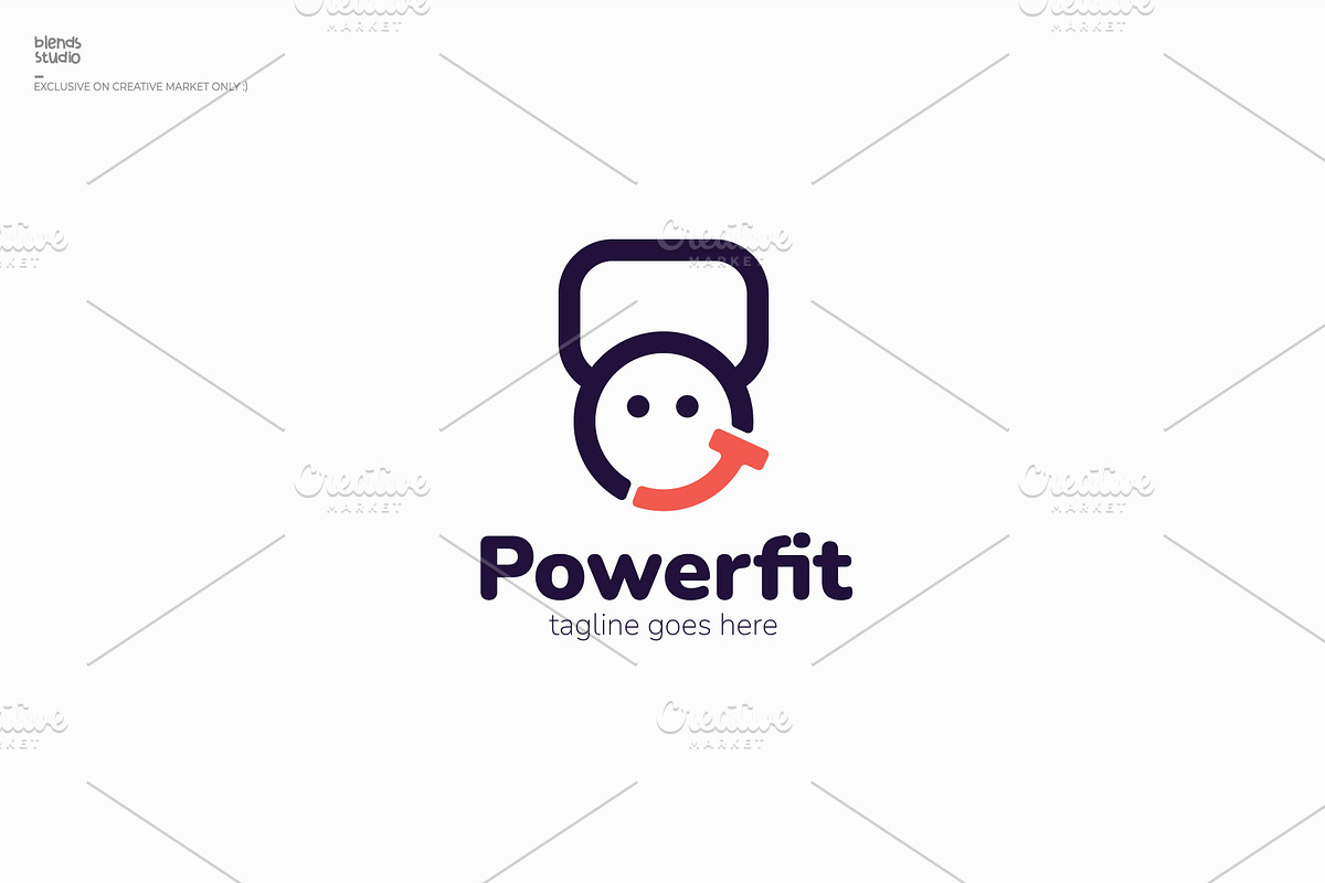 PowerFit logo, a Branding & Logo Template by blends.studio (Photo 1 of 4)