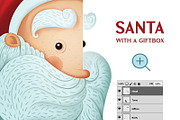 Santa With a GiftBox, a Graphic by Offshore Shop (Thumbnail 1 of 2)