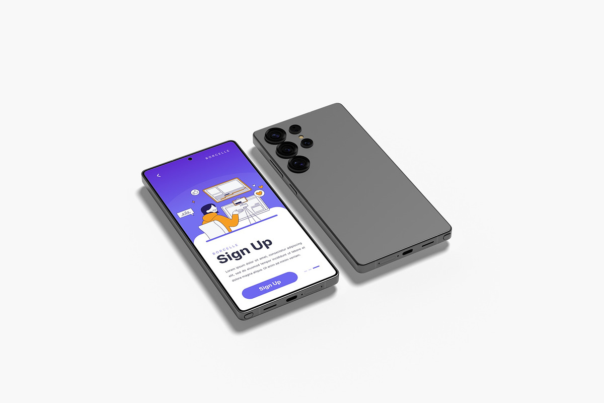 Samsung Galaxy S25 Ultra Mockup, a Device Mockup by suciamairastd (Photo 4 of 5)