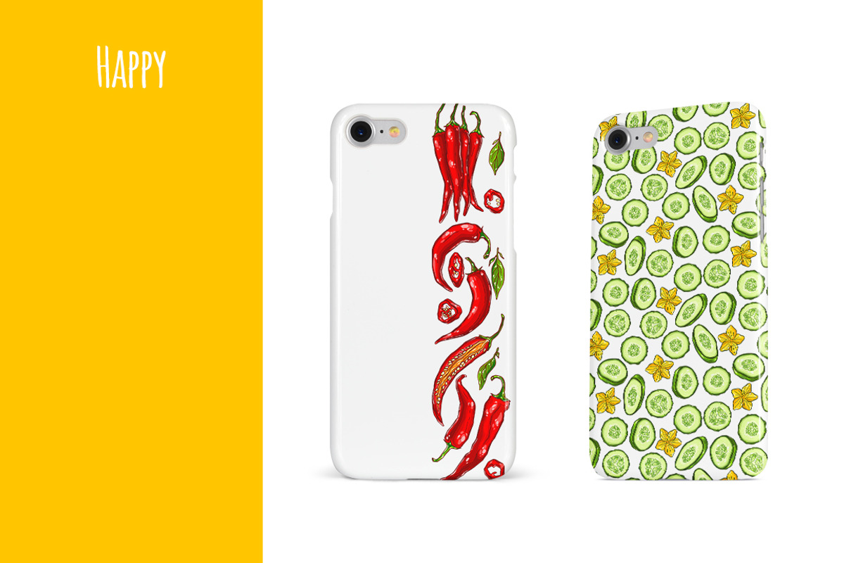 Vegetable set (+patterns and cards), a Food Illustration by rubinat (Photo 7 of 8)