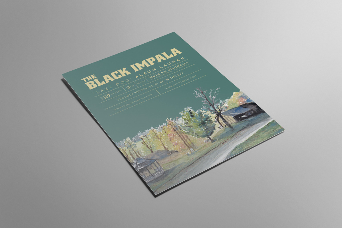 Hand Drawn Park Watercolor Flyer, a Flyer Template by ashenterprise (Photo 5 of 5)