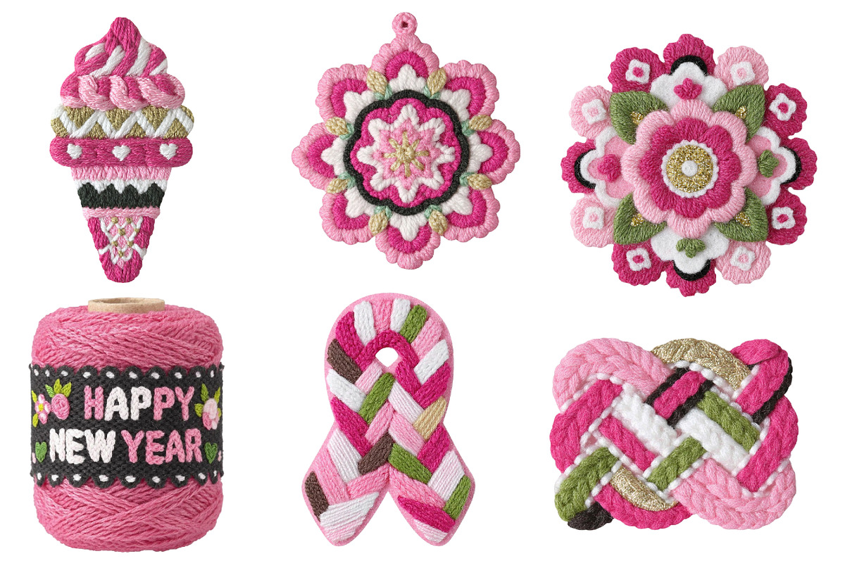 Crochet Yarn Happy New Year clipart, an Illustration by Designworld (Photo 5 of 5)