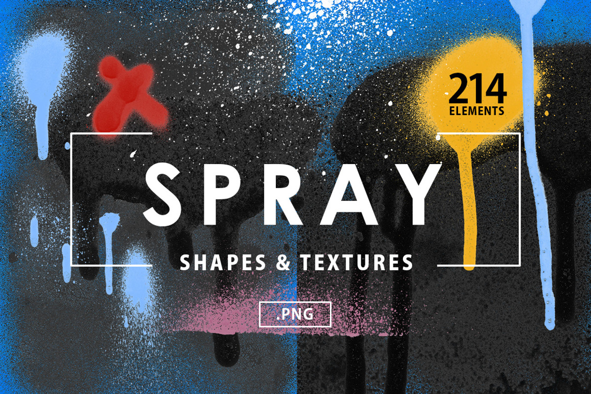 Spray Shapes & Textures, a Texture Graphic by ArtistMef (Photo 1 of 8)