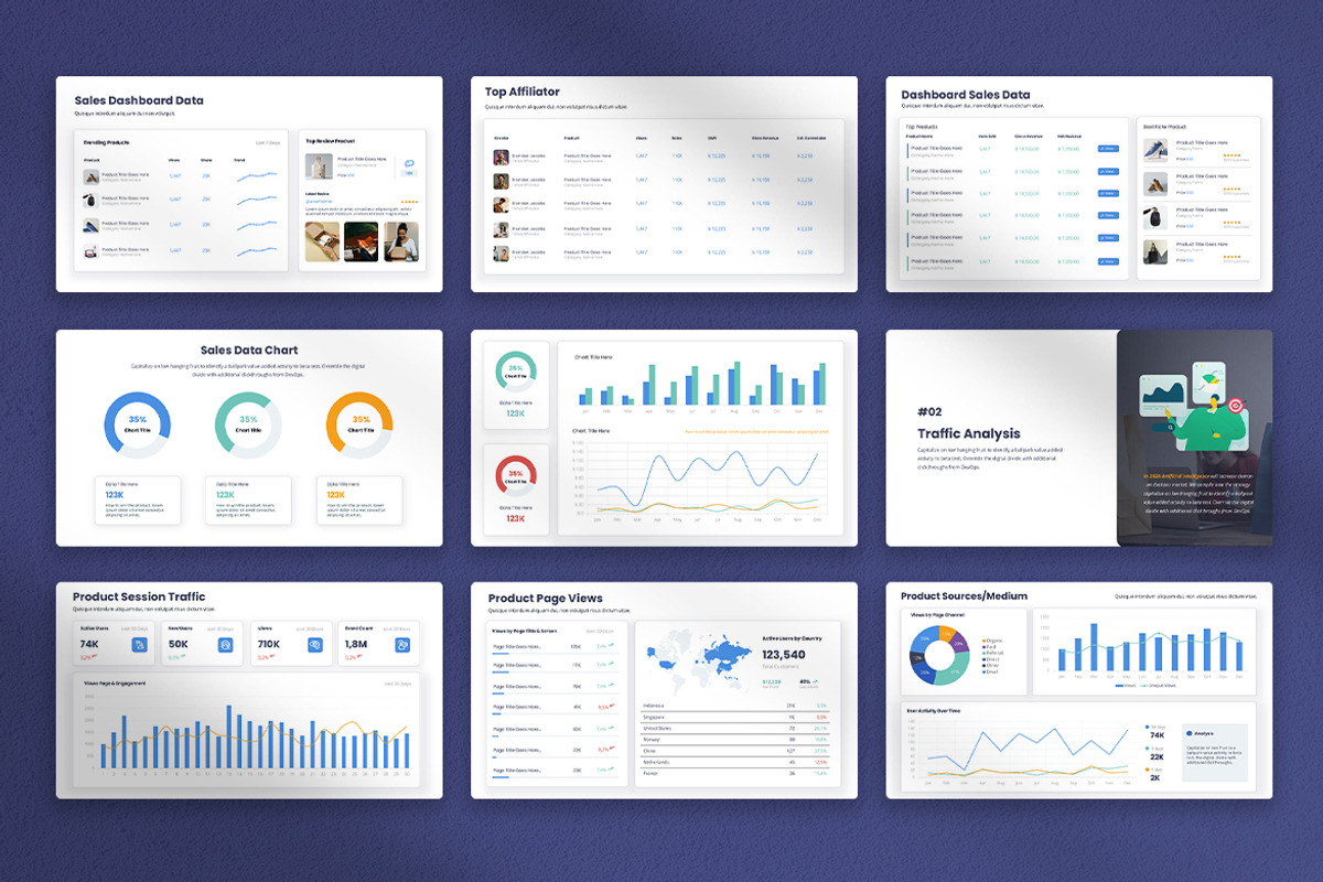 Dashboard Sales & Commerce Keynote, a Presentation Template by UX Dummy (Photo 3 of 4)